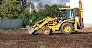 Выравнивание рельефа в Горном-Алтайске в октябре